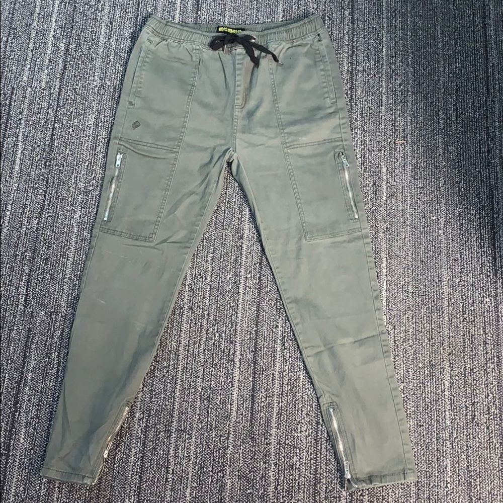 Army green jogger pants